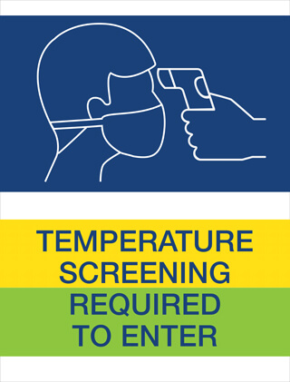 Temperature Screening Sign