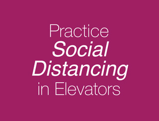 Purple Social Distancing Sign
