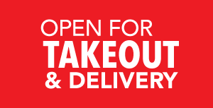 Open for Takeout and Delivery Outdoor Banner